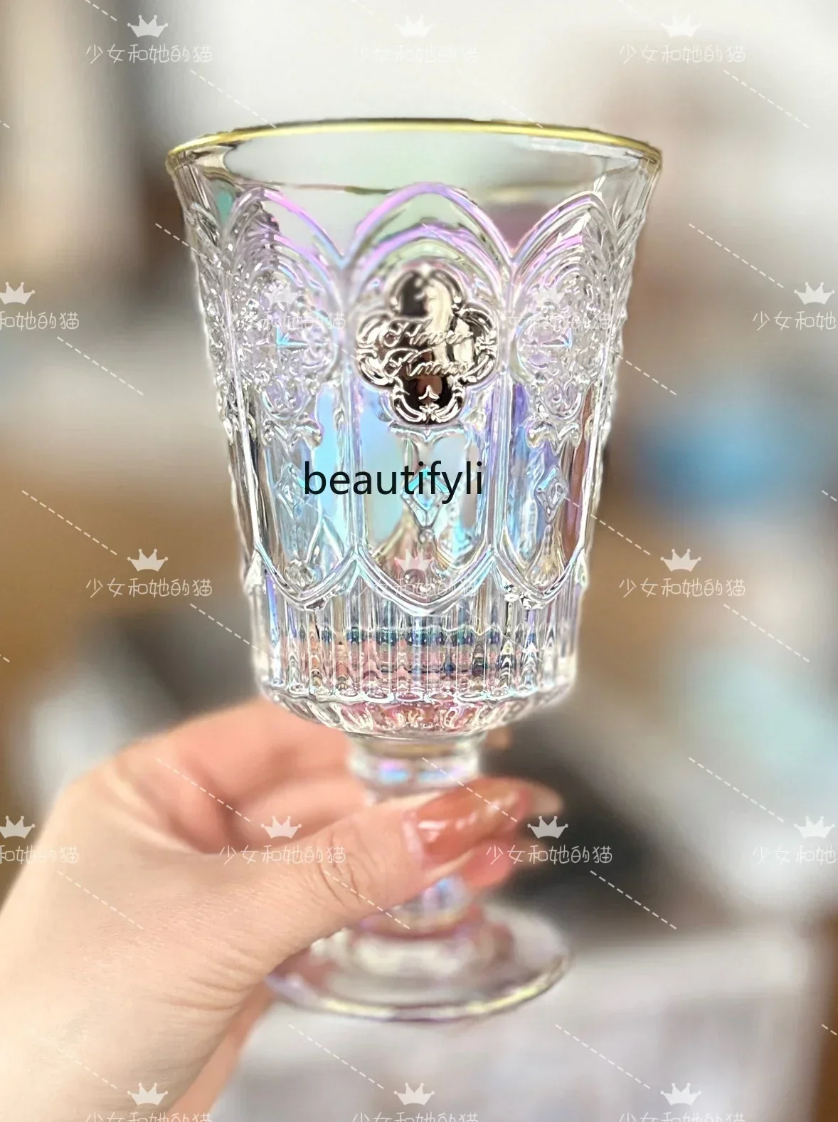 ss7486 new styleHuazhi New Product Butterfly Cloud Shoulder Series Peripheral Ceramic Glass Goblet Gift