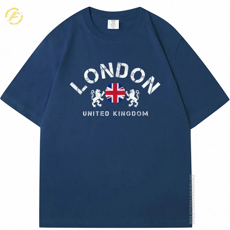 

London Uk United Kingdom Union Jack England Souvenir Gift Men's T-Shirt 한국인 리뷰 많은 남자옷 Playeras Para Hombres Футболки Мужские