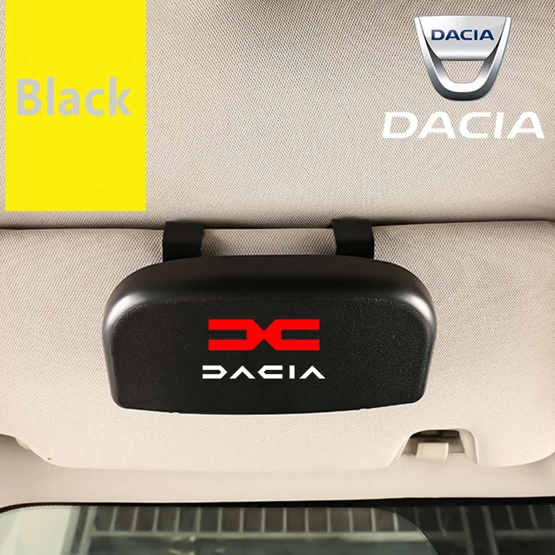 Car SunGlasses Holder For Dacia Duster Spring Logan Mcv 2 CAR Sun Visor Glasses Case Organizer Glasses Storage Box Holder