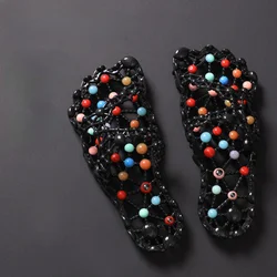 Massage slippers sole particles health foot therapy indoor home bathroom anti-skid bath quick drying home health slippers