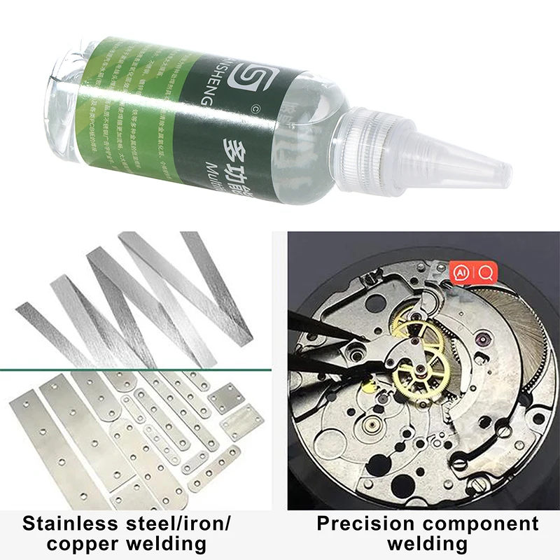 For Stainless Steel Galvanized Sheet/Copper/Iron/ Battery Welding DIY Accessories 60g Soldering Flux Liquid Solders Water