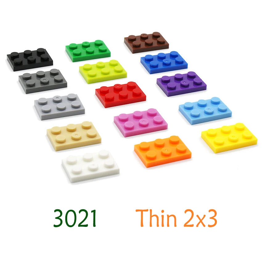 

Aquaryta 40pcs DIY Building Blocks Toys for Children Thin Figures Bricks 2x3 Dots Educational Plastic Compatible With 3022