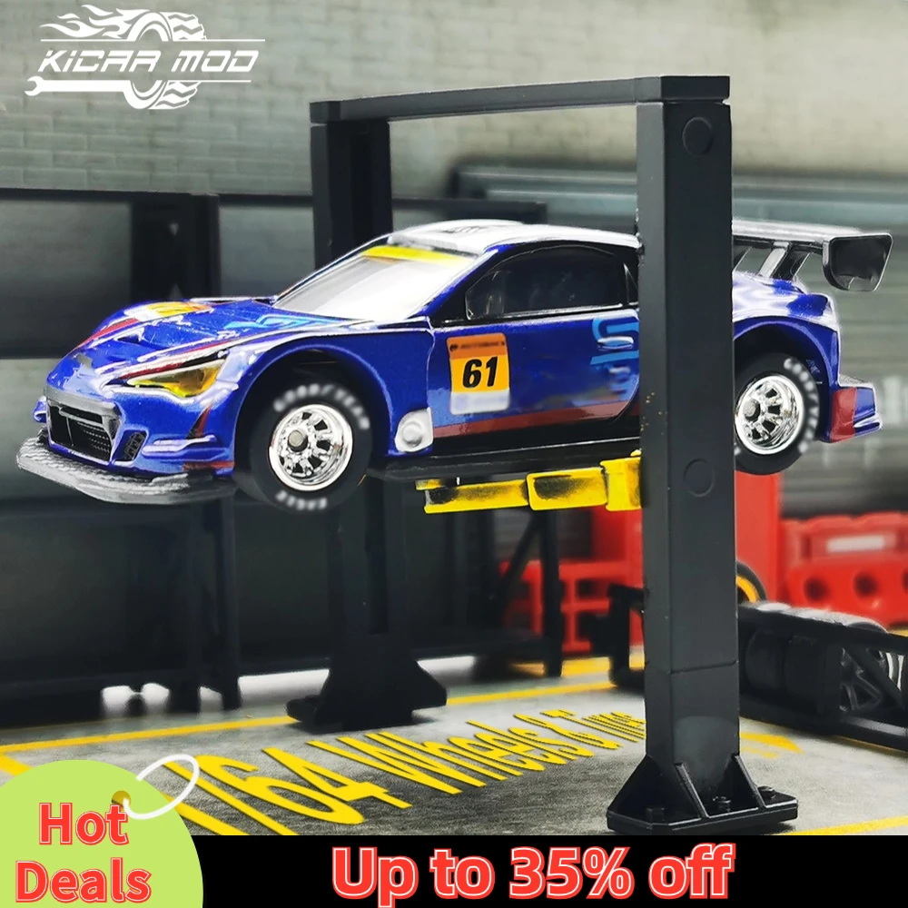 عجلات سيارة مطلية بالكهرباء من Kicarmod مع إطارات مطاطية قابلة للفصل ، أجزاء مجددة لعبة العجلات الساخنة ، طراز ممتاز ، مجموعة واحدة ، 1:64