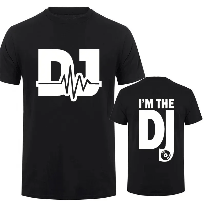 Men's T-shirt for Men Fashion DJ Heartbeat Printed T Shirt Short-sleeved Streetwear Music Lover Summer Casual Men's Tshirts Tops