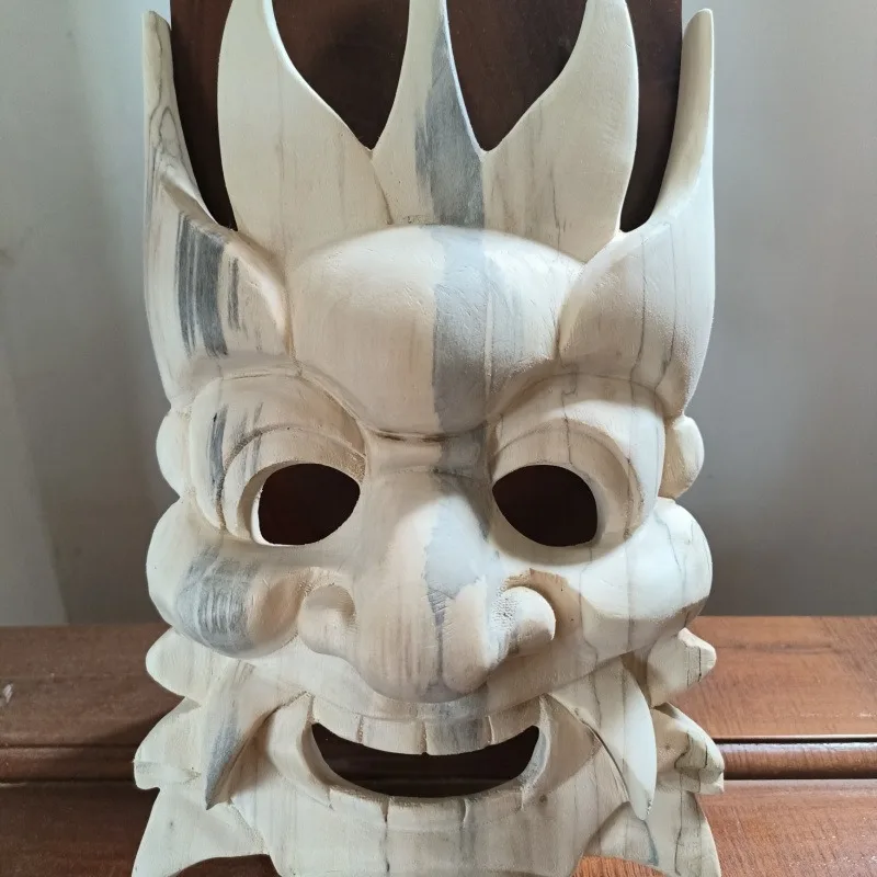 

Purely hand-carved wood, artificial painting of intangible cultural heritage Nuo opera masks