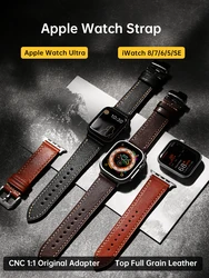 Leather Strap For Apple Watch Ultra 2 49mm Series 10 9 8 7 SE Hermès Accessories Bracelets 45mm 44mm 41mm 40mm Apple Watch Band