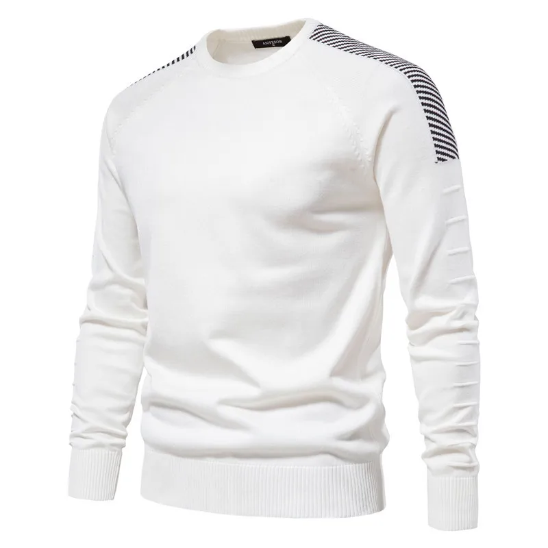 

Men's Knitted Sweater European and American Style Spring and Autumn New Sweater Men's Japanese Style Round Neck Plus Size Trendy