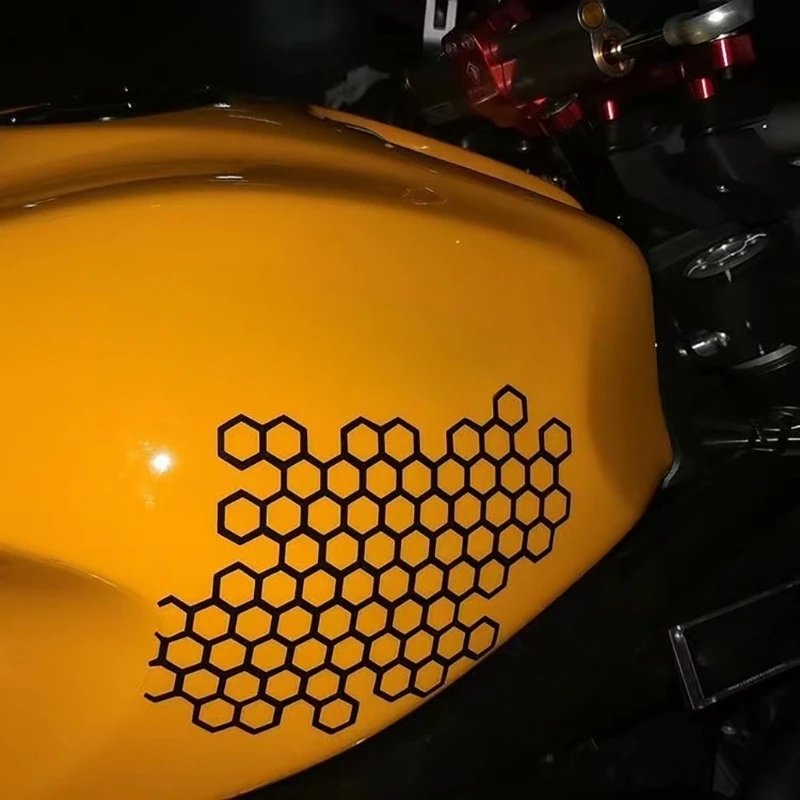 Honeycomb Hexagon Pattern Car Sticker, Self Adhesive PVC Decals for Car/Truck Motorbike Side Stickers