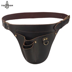 Tourbon Leder Floristen Werkzeug Gürtel Tasche Gärtner Tragen Beutel Gärtner Holster Elektriker Carpenter Holster 3 Taschen