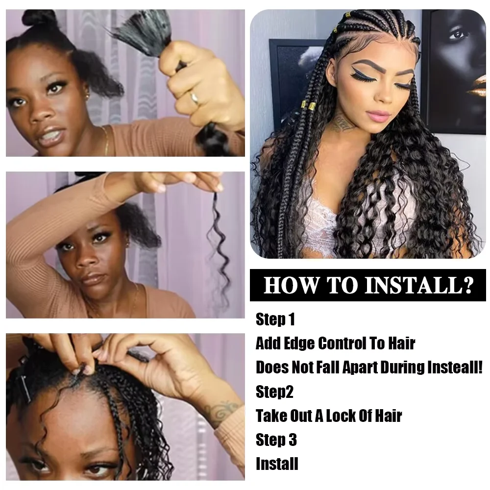 Deep Wave Bulk Human Hair For Braiding 22 22 22 Bulk Braiding 100% Human Hair No Weft For Braiding Wet And Wave Braiding Hair image 5