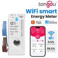 Tuya Smart WiFi Energy Meter – 1-50A Real-Time Power & Energy Monitoring, Home Assistant Compatible TONGOU