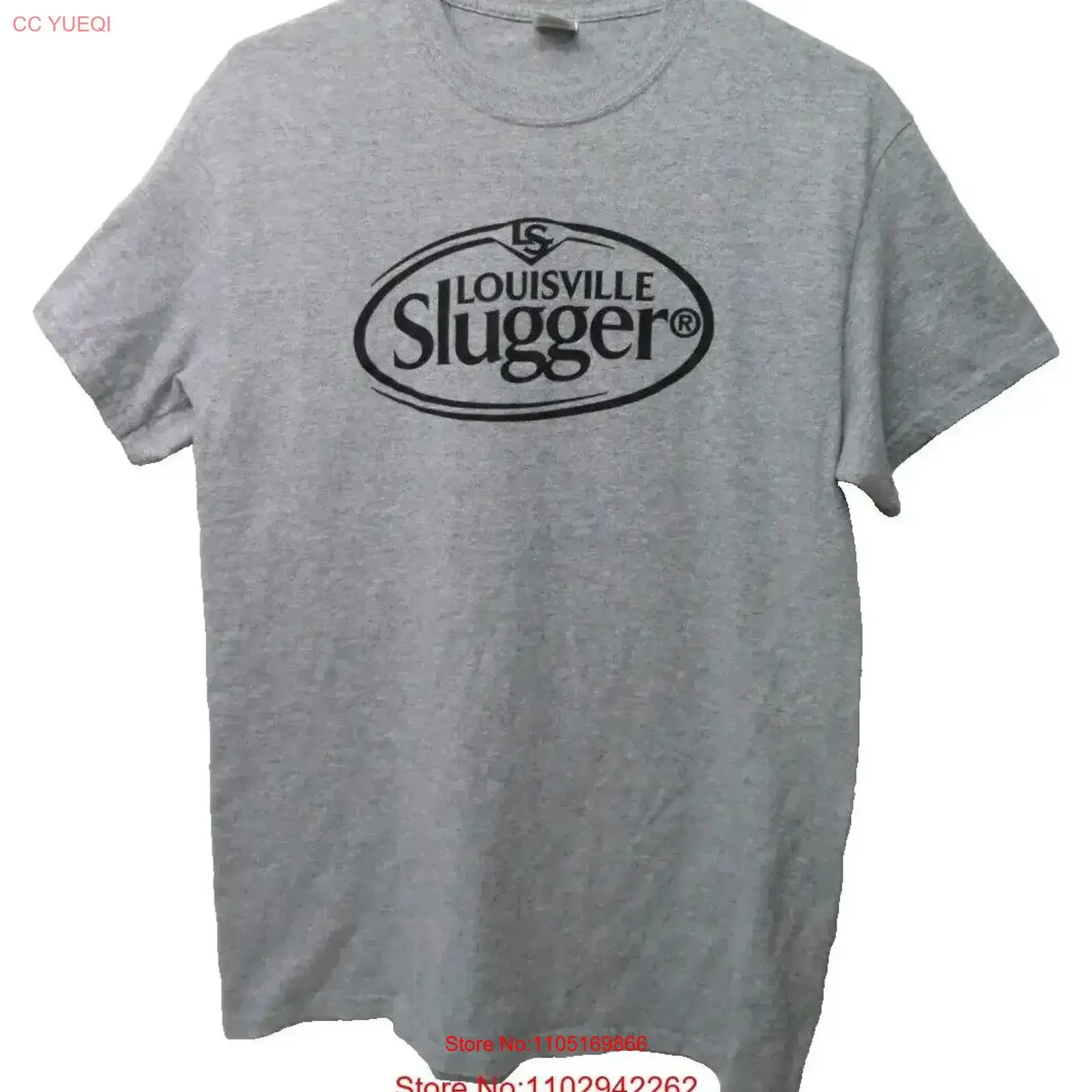 Camiseta Louisville Slugger para adulto, Top lavado vintage gris medio para uso diario, ropa de diseñador para hombre estirada ligeramente