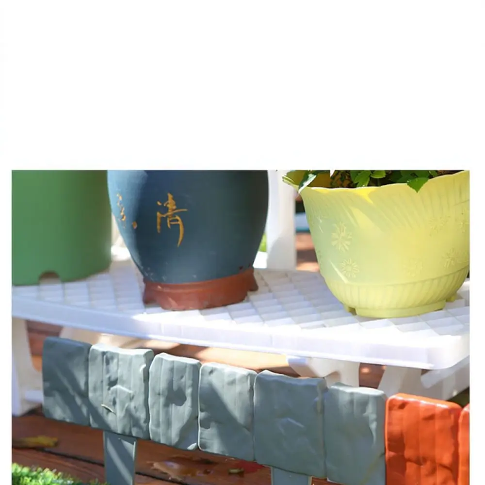 Decorative Plastic Garden Fence Stone Landscape Edging Border Barrier Flexible Foldable Lawn Partition Path Yard Supply