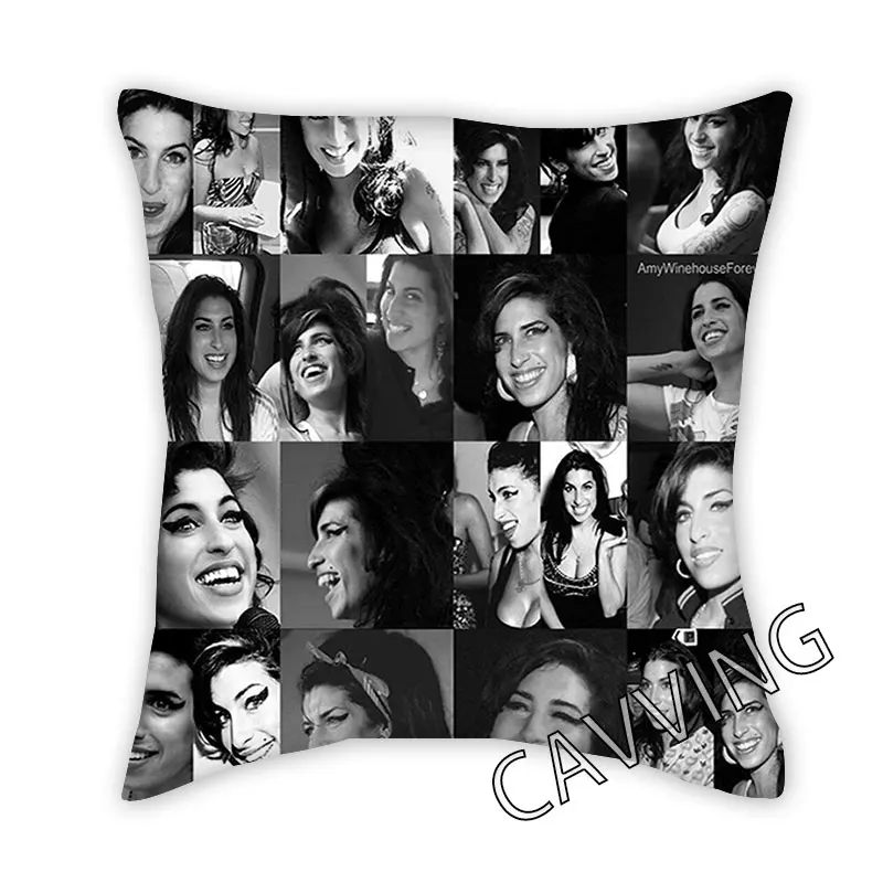 Amy Winehouse 3D Printed  Polyester Decorative Pillowcases Throw Pillow Cover Square Zipper Cases Fans Gifts Home Decor