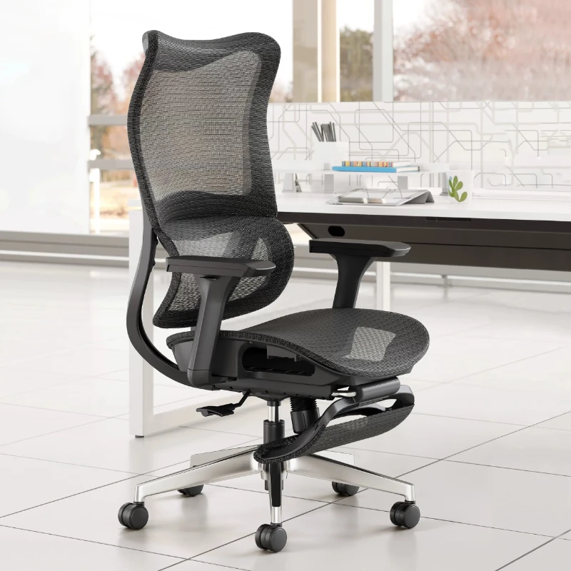 Esports Ergonomic Lift Chair Bedroom Household Comfortable Office Backrest Chair Household Comfortable Mute Roller Gaming Chair