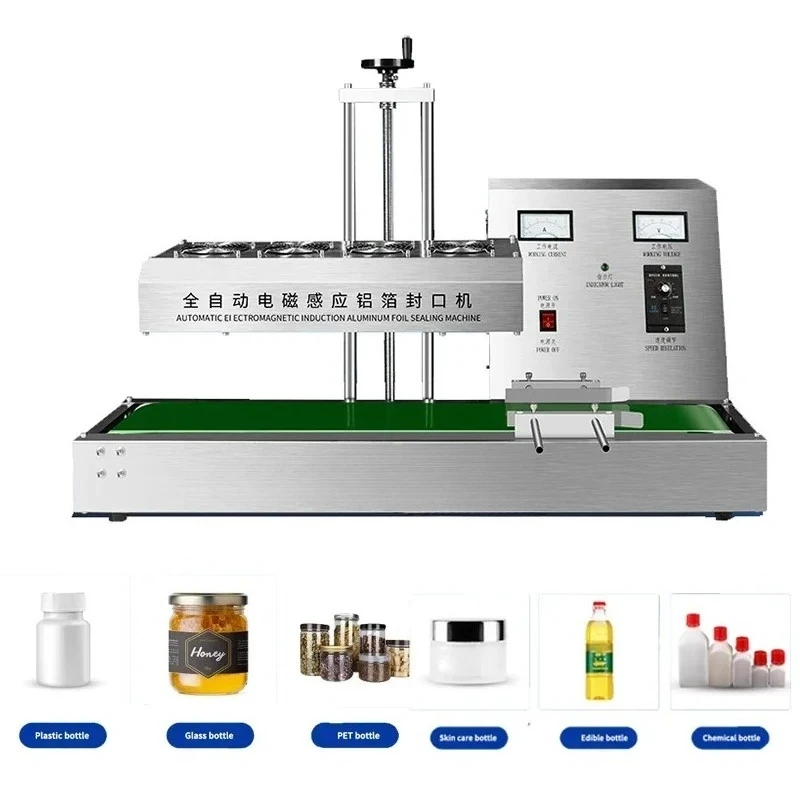 

JN-80B Fully Automatic Film Sealing Machine Electromagnetic Induction Aluminum Foil Sealer For Glass PET Plastic Bottle Sealing