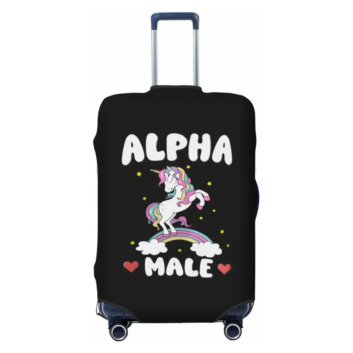 

Custom Funny Alpha Male Meme Luggage Cover Elastic Travel Suitcase Protective Covers Fits 18-32 Inch