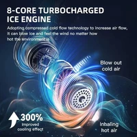 Ventilateur portable à suspendre au cou 8000 mAh, sans pales, rechargeable par USB, silencieux, avec affichage numérique LED, rafraîchisseur d'air mains libres pour la maison et l'extérieur 6