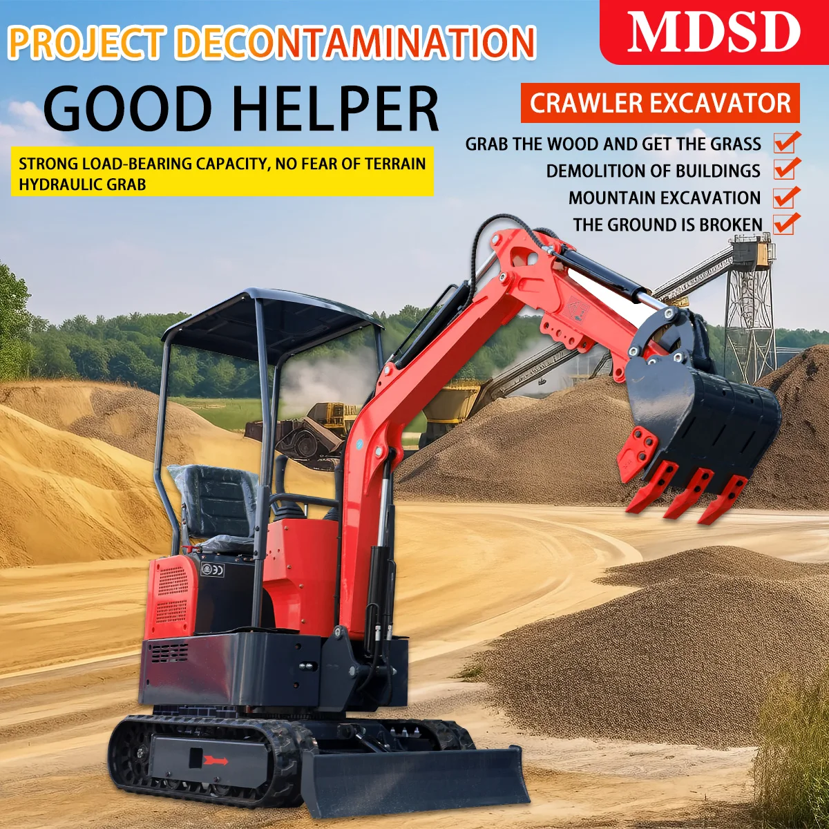 Mini Excavator Laris Manis Ce Epa Euro 5 Kustom 1.5 Ton 1.8 Ton Excavator Mini Crawler Harga Spesial Pengiriman Cepat