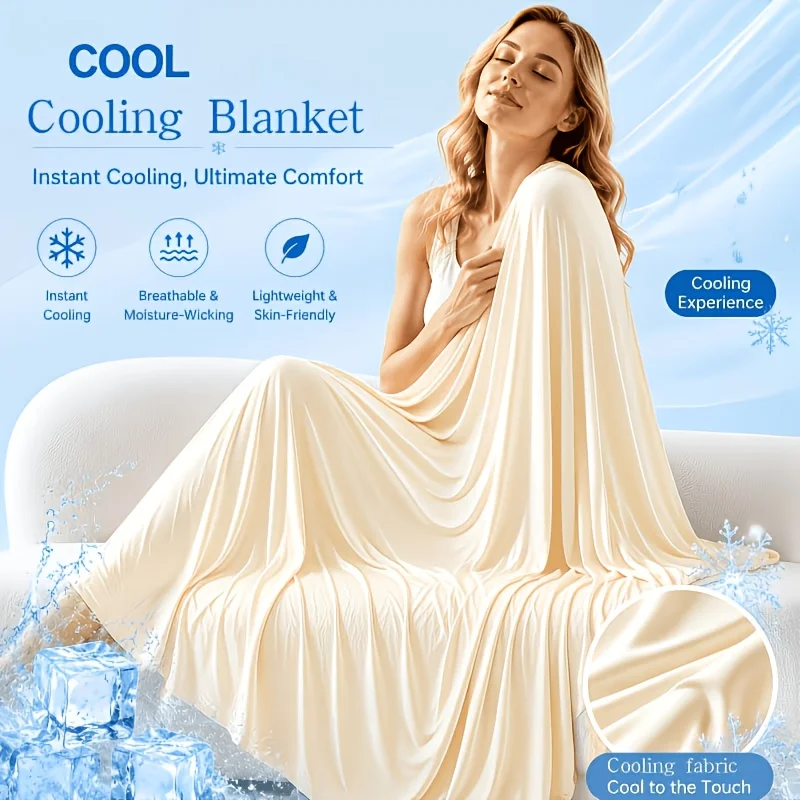 Summer Cooling Blanket Thin Blanket Ice Silk Air Conditioning Quilt Skin-friendly Lightweight Breathable Quilt For Home Office