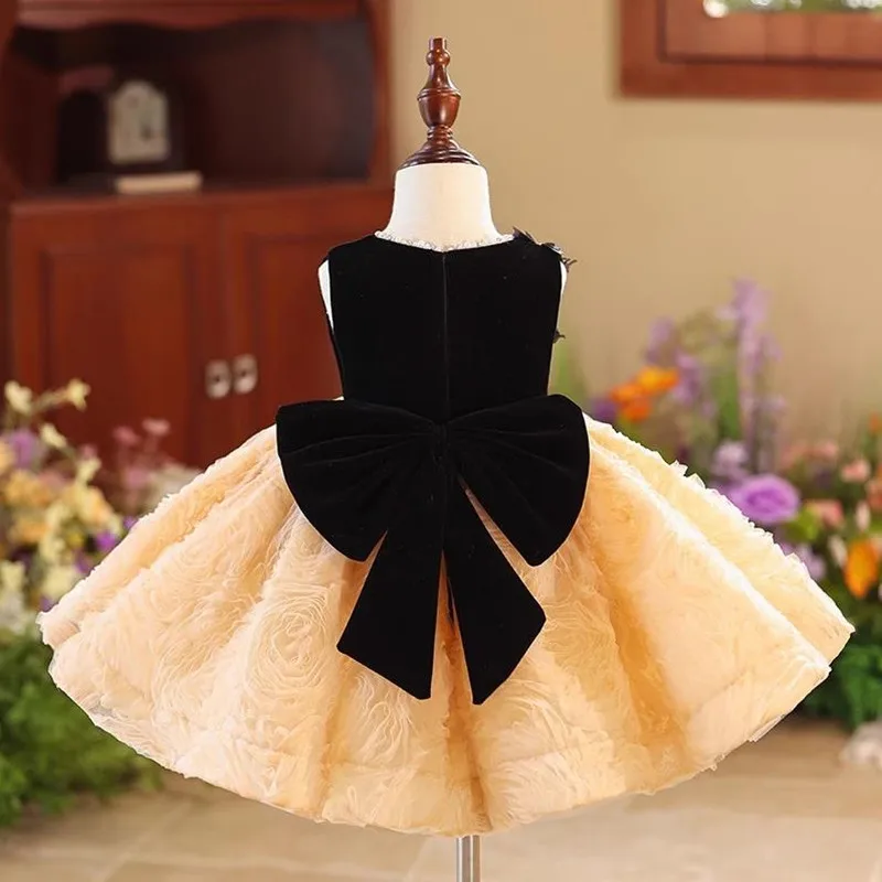 New Children's Evening Gown Host Piano Performance Wedding Birthday Party Flower Girl Dresses A4322 Vestidos Bridesmaid Dresses