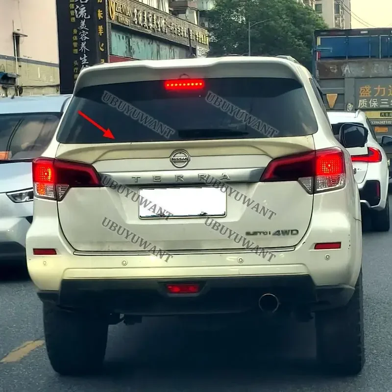 For Nissan Terra 2018-2023 ABS Rear Middle Trunk Spoiler Roof Lip Kit Car Rear Spoiler Wing Exterior Kit - view 2