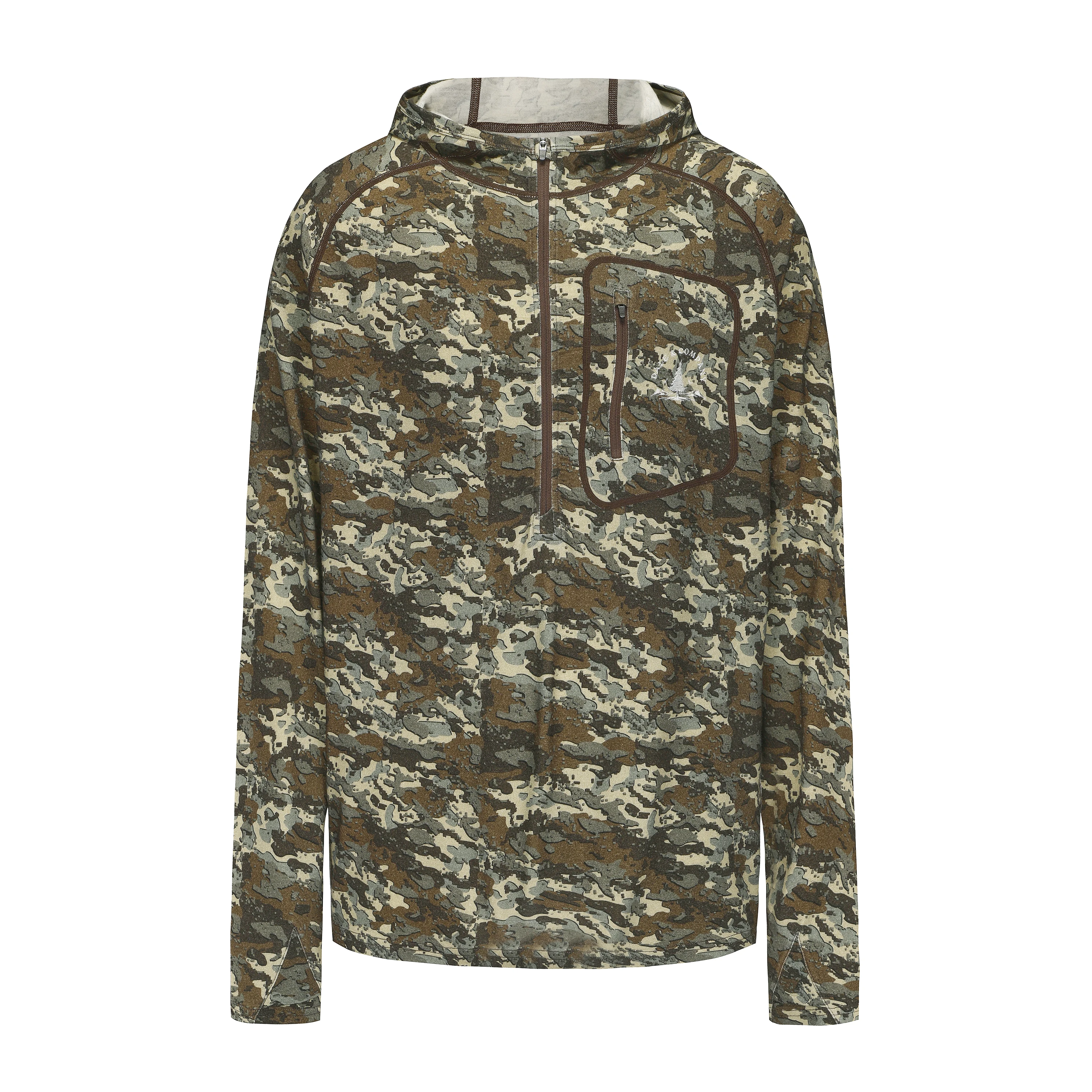 

Solarwool Factory Custom Wind Proof Male Merino Wool Hunting Fishing Camo Jacket