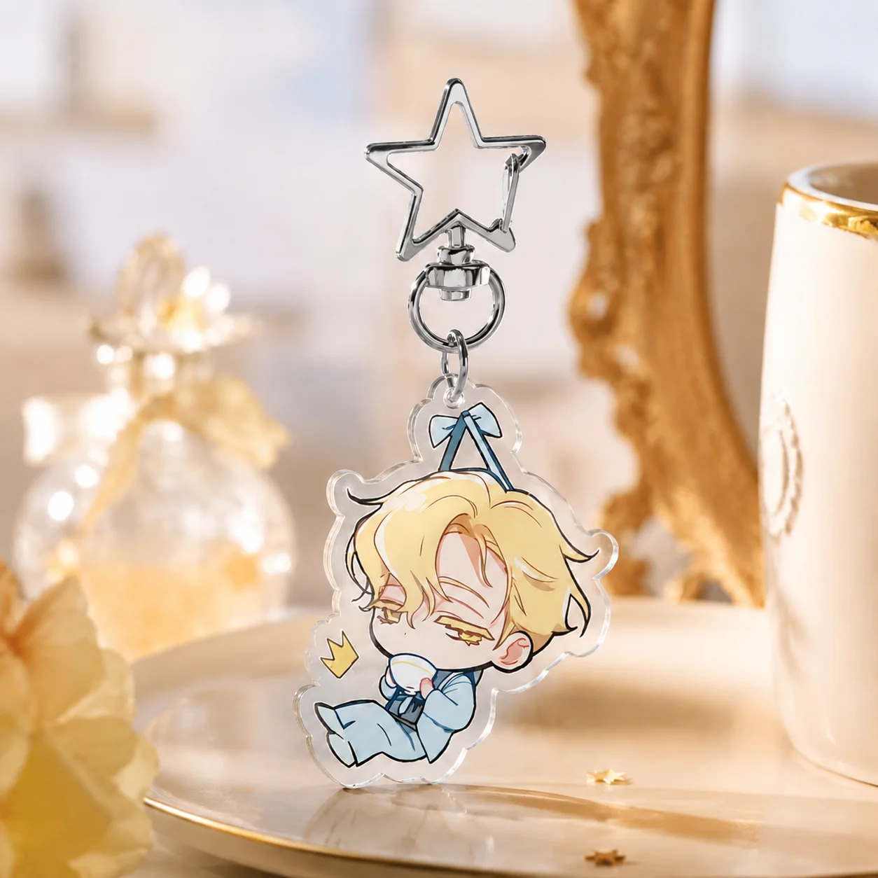 Alien Stage Q Version Ivan Acrylic Pendant, Star Hook Design Backpack Hanging Ornament Anime Accessory Holiday Present keychain