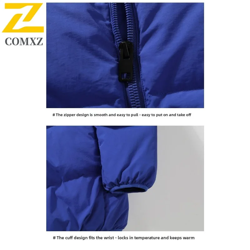 معيار COMXZ الوطني 90% أسفل بطة بيضاء أسفل الوقوف طوق بلون معطف منتفخ يندبروف الحرارية سترة واقية خفيفة الوزن