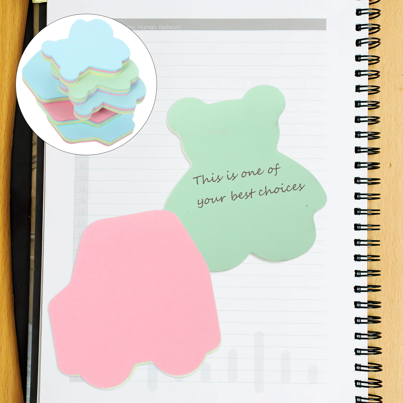 

6pcs Sticky Pastel Pink Office Supplies Reusable Memo Pad No Residue Fits Wall Desk Fridge Notebook