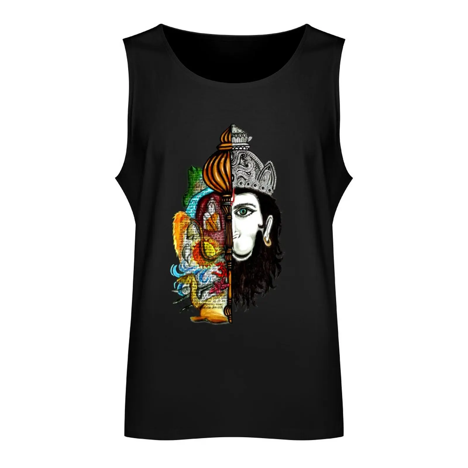 Lord Hanuman Tank Top summer Men's sports t-shirt tops