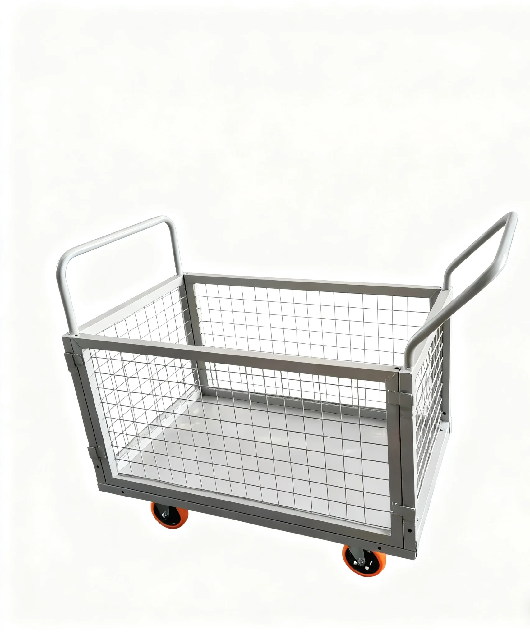 

Wire Mesh Hand Truck Hand Carts & Trolleys Heavy Mesh Side Panel Logistics Trolley Warehouse Picking Cart