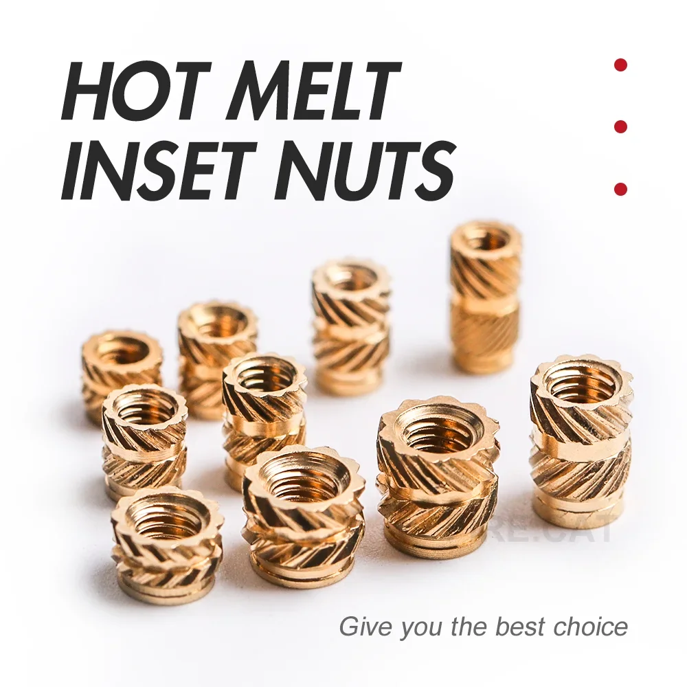 Threaded Inserts Assortment Kit Up to 1000 M1 M1.2 M1.4 M2 M2.5 M3 M4 M5 M6 M8 Metric Brass Knurled Heat Nuts for 3D Printing