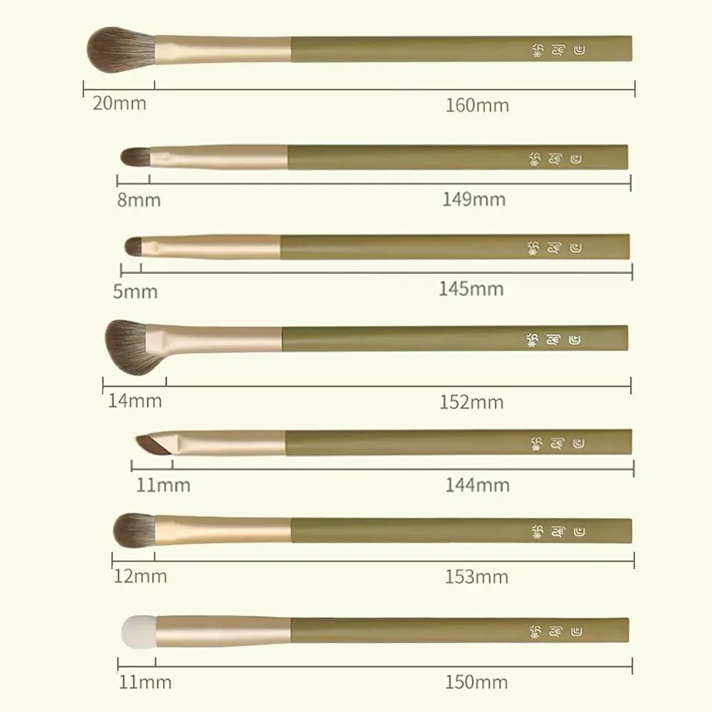 7-delige set Zachte borstel Oogmake-up kwasten Set Detailborstel Neusschaduwborstel Cosmetica Borstels Oogschaduwborstel Make-uptool Dames