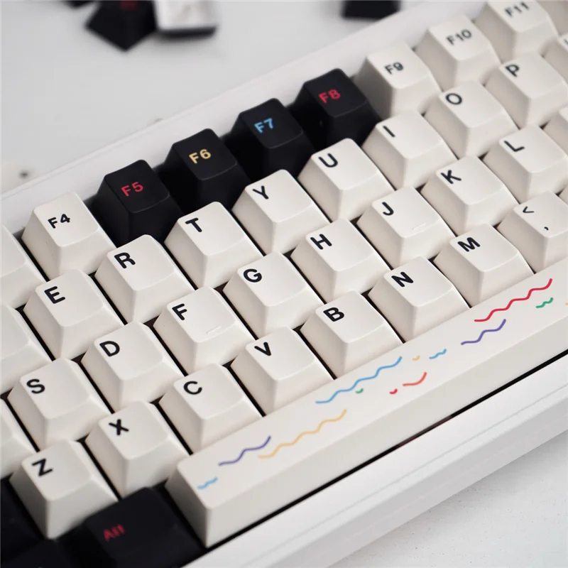 GMK-teclas EMO para teclado mecánico, Material PBT, sublimación de tinte, 23/129 teclas, perfil de cereza, barra espaciadora 6.25u para interruptor MX