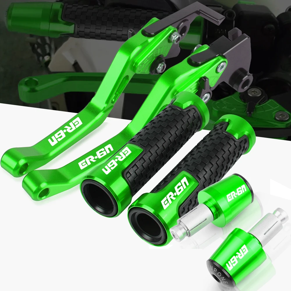 

For KAWASAKI ER6N ER-6N ER 6N 6F 2009-2017 2010 2011 2012Motorcycle Brake Clutch Levers Handlebar knobs Handle Grip CNC Aluminum