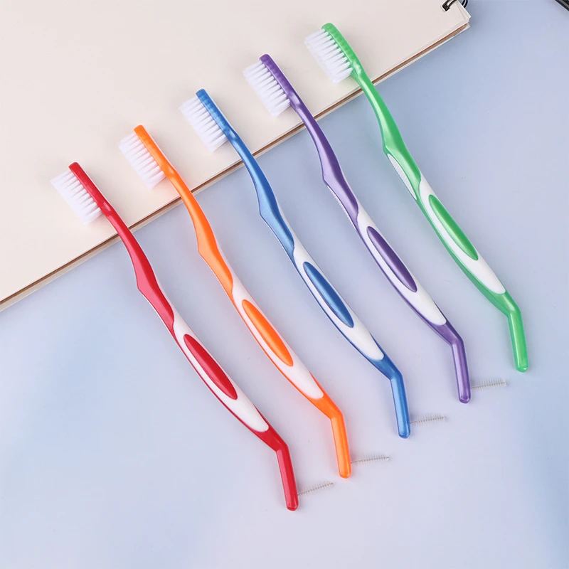 Orthodontic Toothbrushes Double-Ended Interdental Brush V Trim End Tuft Toothbrush For Cleaning Ortho Braces Toothbrush