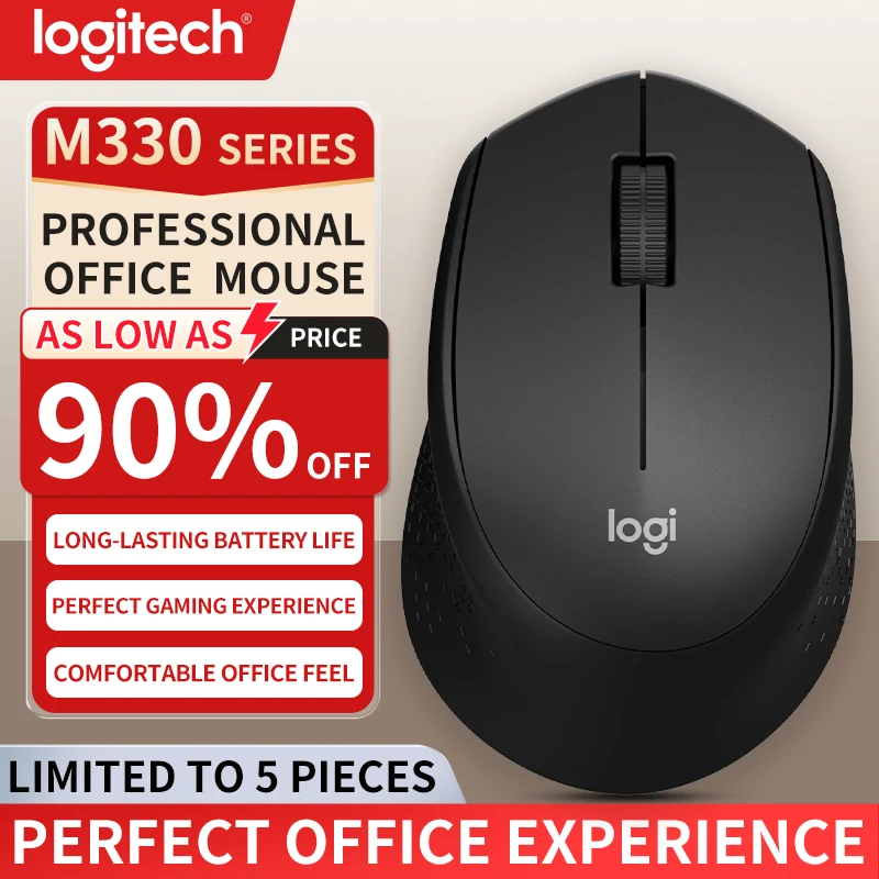 Logitech M330 gaming mouse, lightweight mouse, commercial office home mouse, laptop desktop computer, multi device mouse