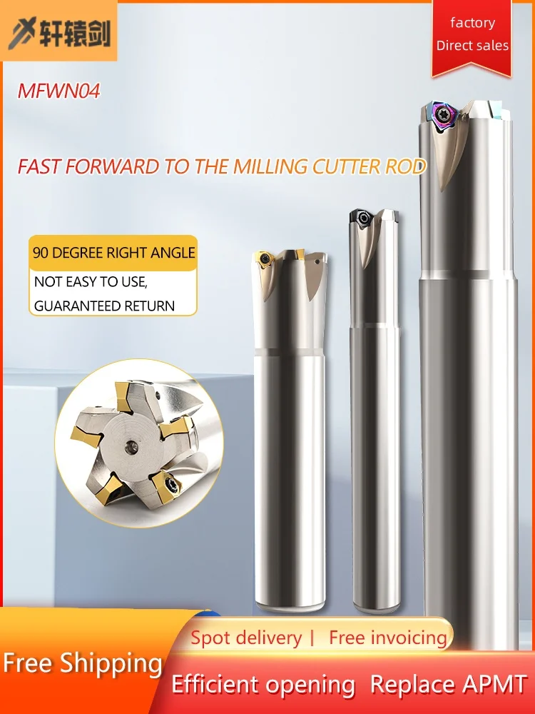 

MFWN90 Degree C15 C16 C20 C24 C25 C32 120L 160L 200l Fast Feed Milling Cutter Holder CNC Cutter Holder For WNMU040304 Insert