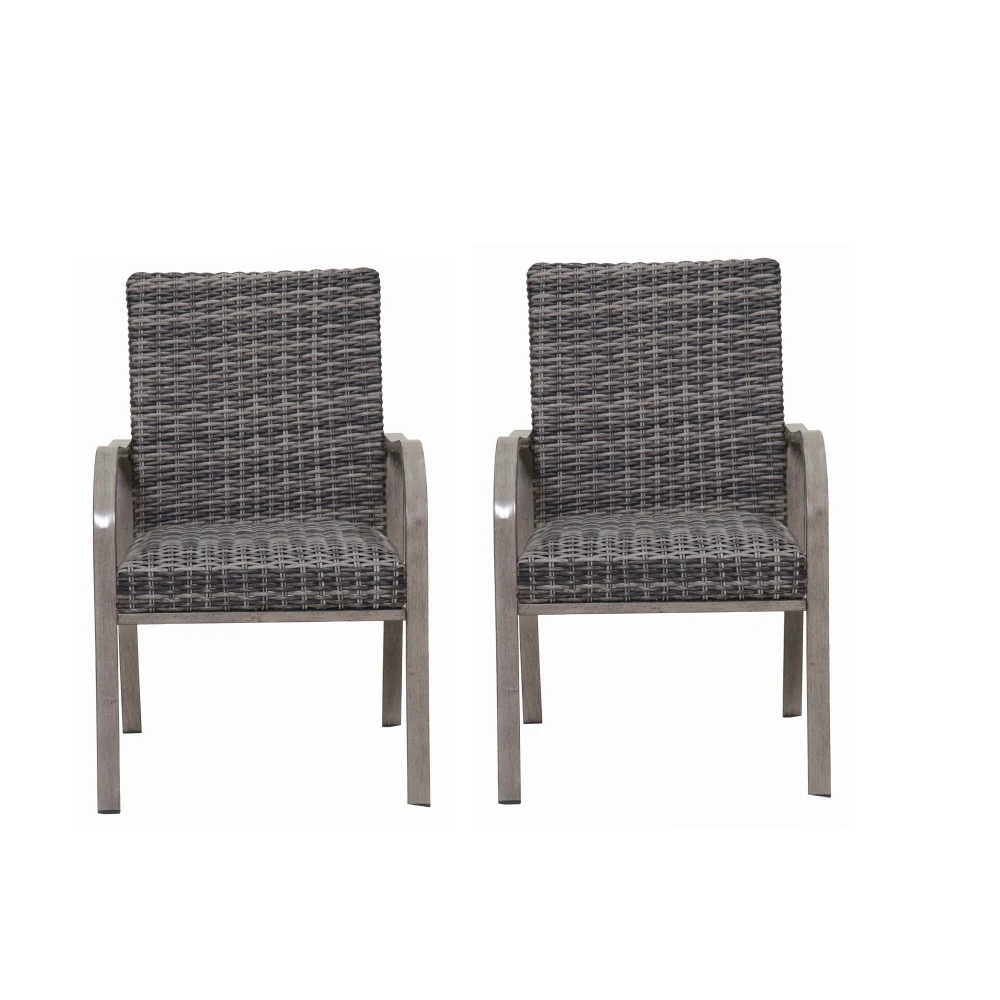 

2PC Outdoor Dining Chair, Hand -painted frame, water washed cotton Seat for Garden, Backyard, Poolside