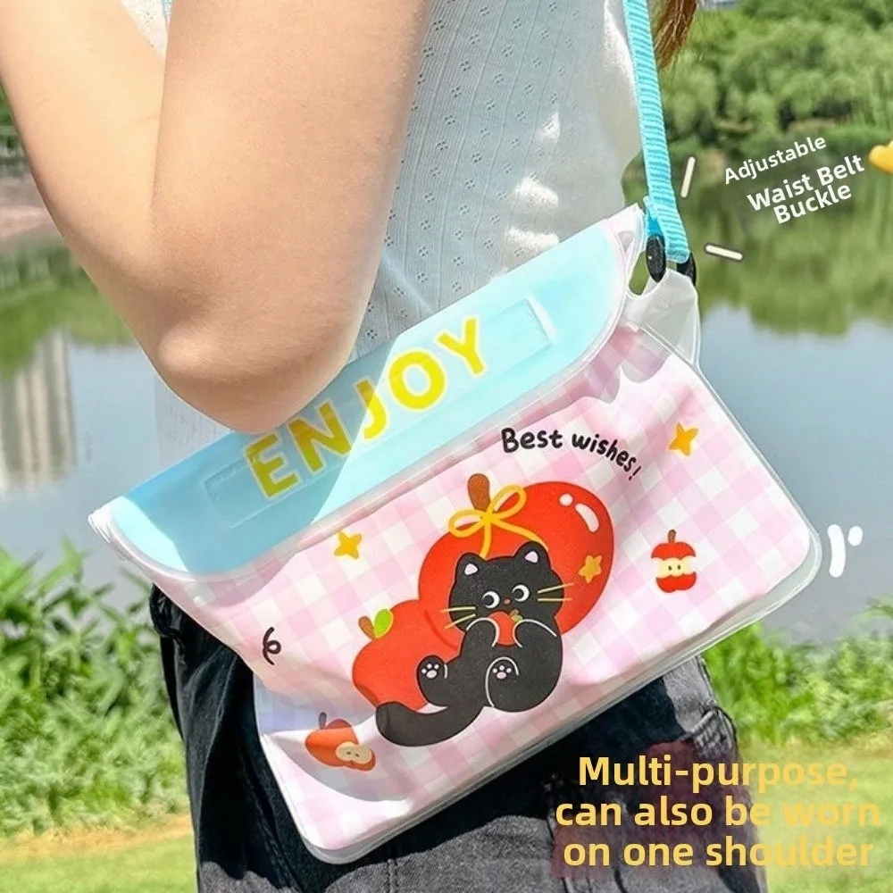 Large Capacity Waterproof Phone Case Adjustable Touch Screen Swimming Waist Pack Mobile Belt Bag Shoulder Bag view 4