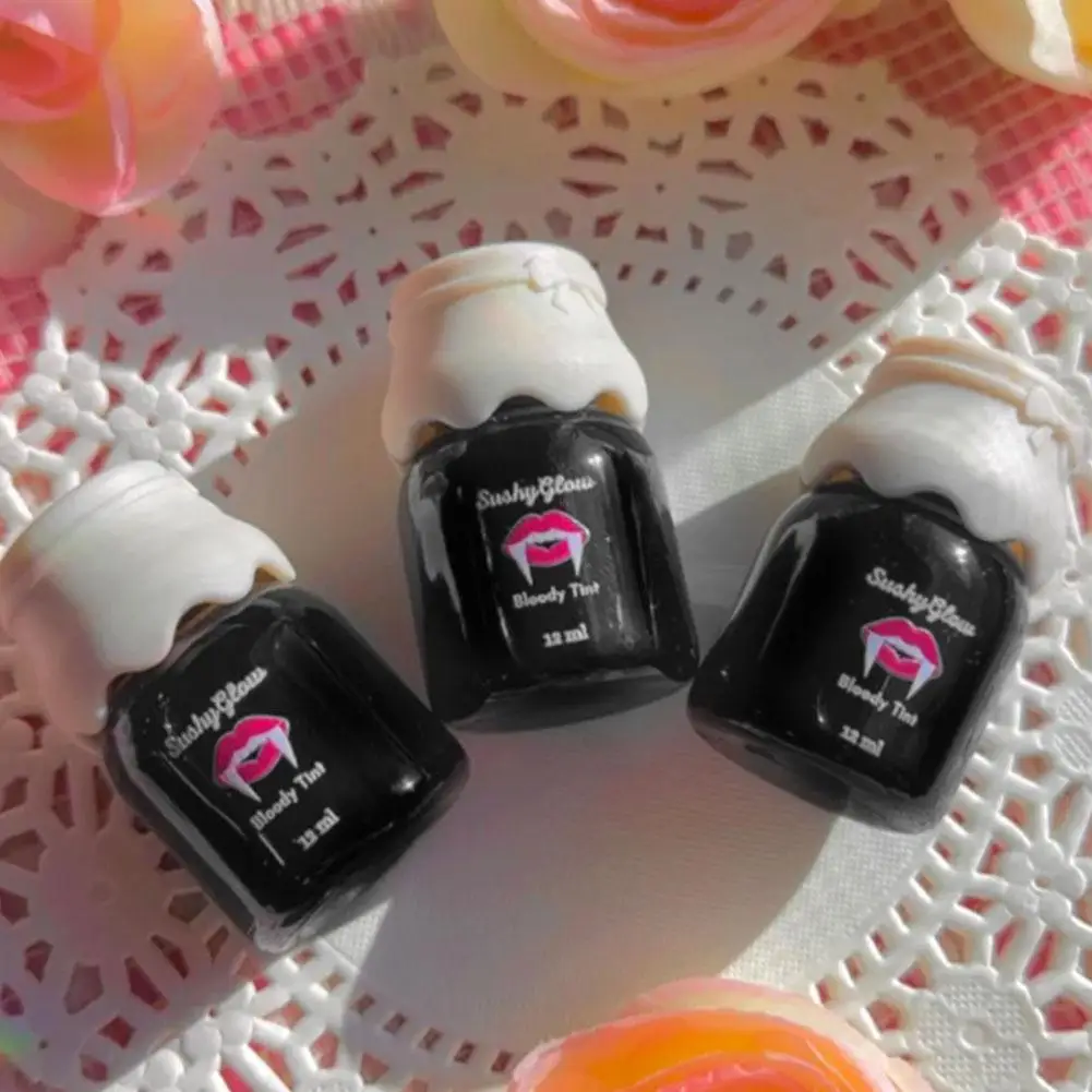 OG Bloody Tint Dark Matte Lip Color مرطب مقاوم للماء يدوم طويلاً، حزمة ألوان شفاه الهالوين المشبعة للغاية #4