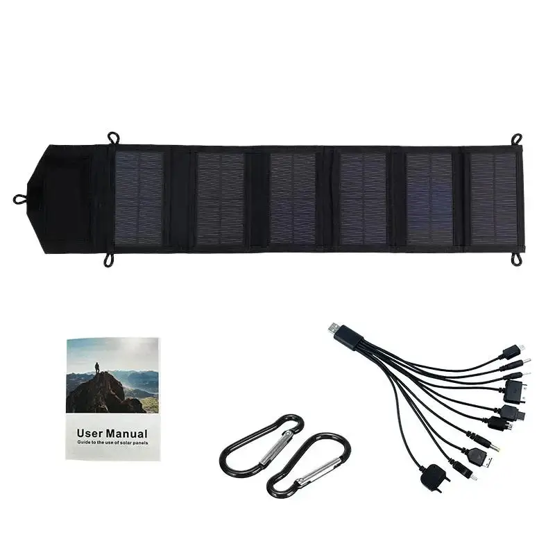 To 800W Foldable Solar Panel Portable 6-fold Solar Panels Charger USB 5V DC Full Time Power Solar Panel Mobile Power Supply