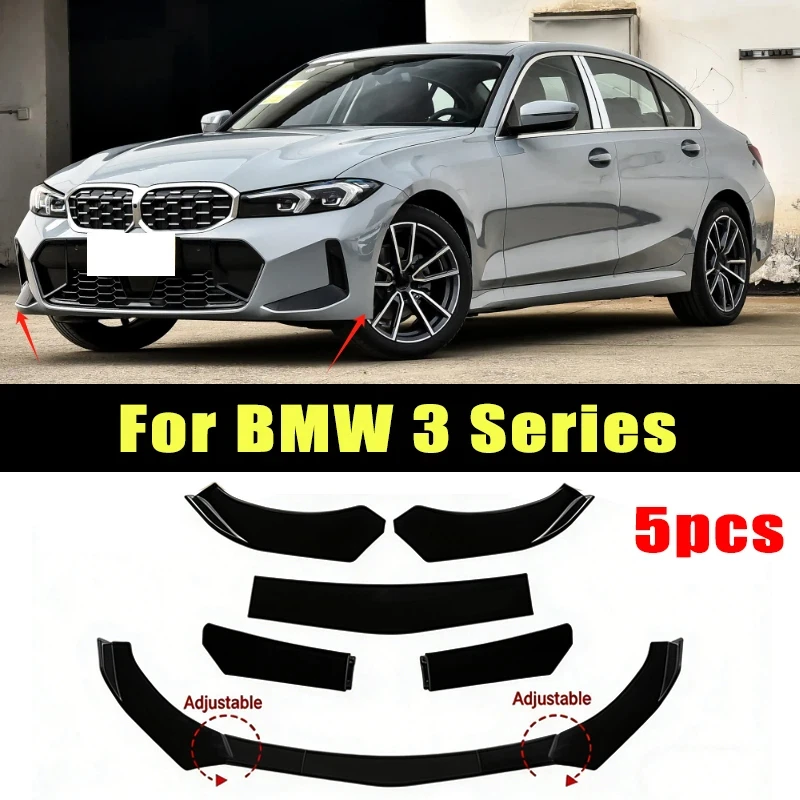 

5Pcs ABS Material Universal Car Front Bumper Separator Bumper Lip Body Kit Duck Lip Separator For BMW 3 Series Car Accessories