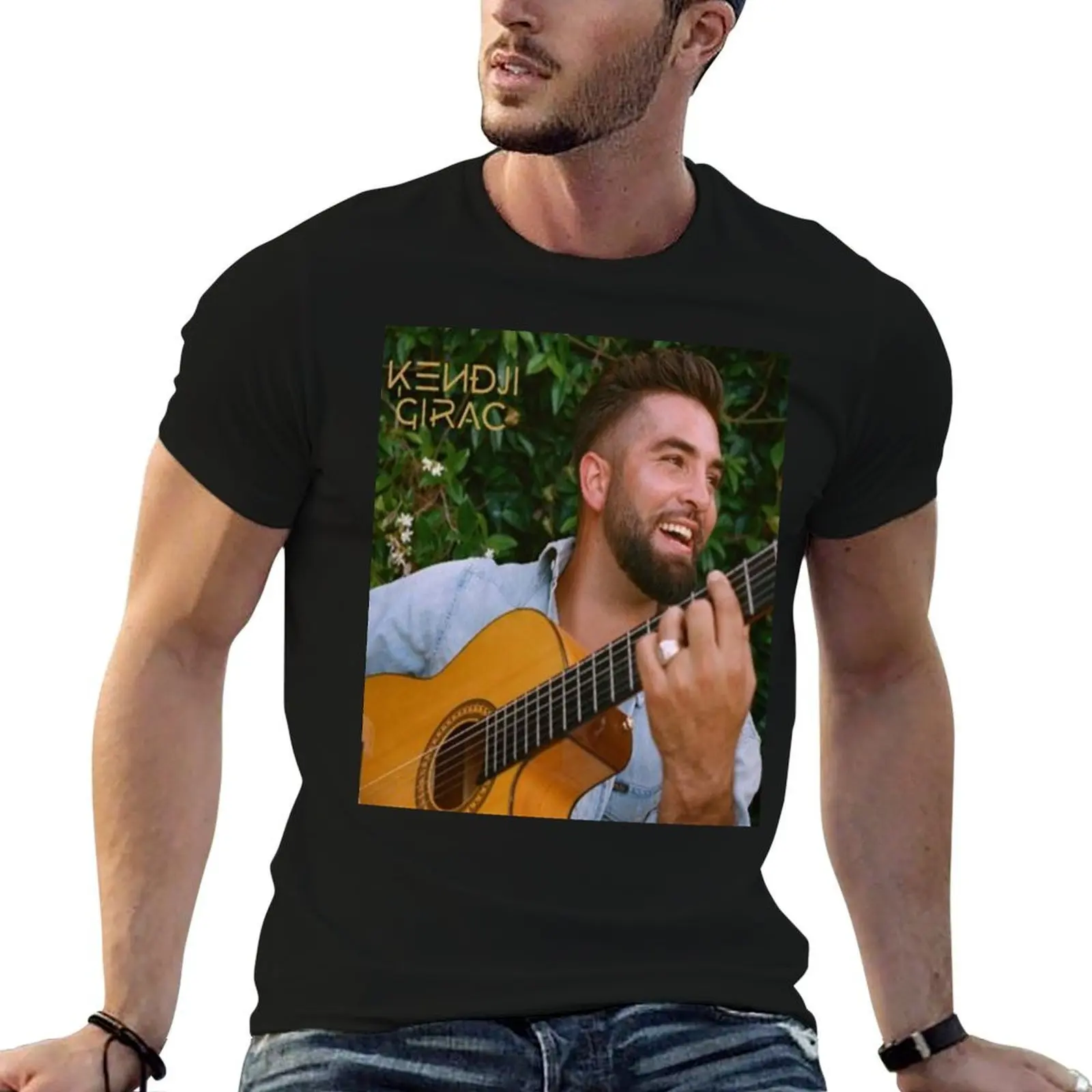 

kendji Girac T-Shirt t shirts for man slim fit cotton tshirt 100% T-Shirt