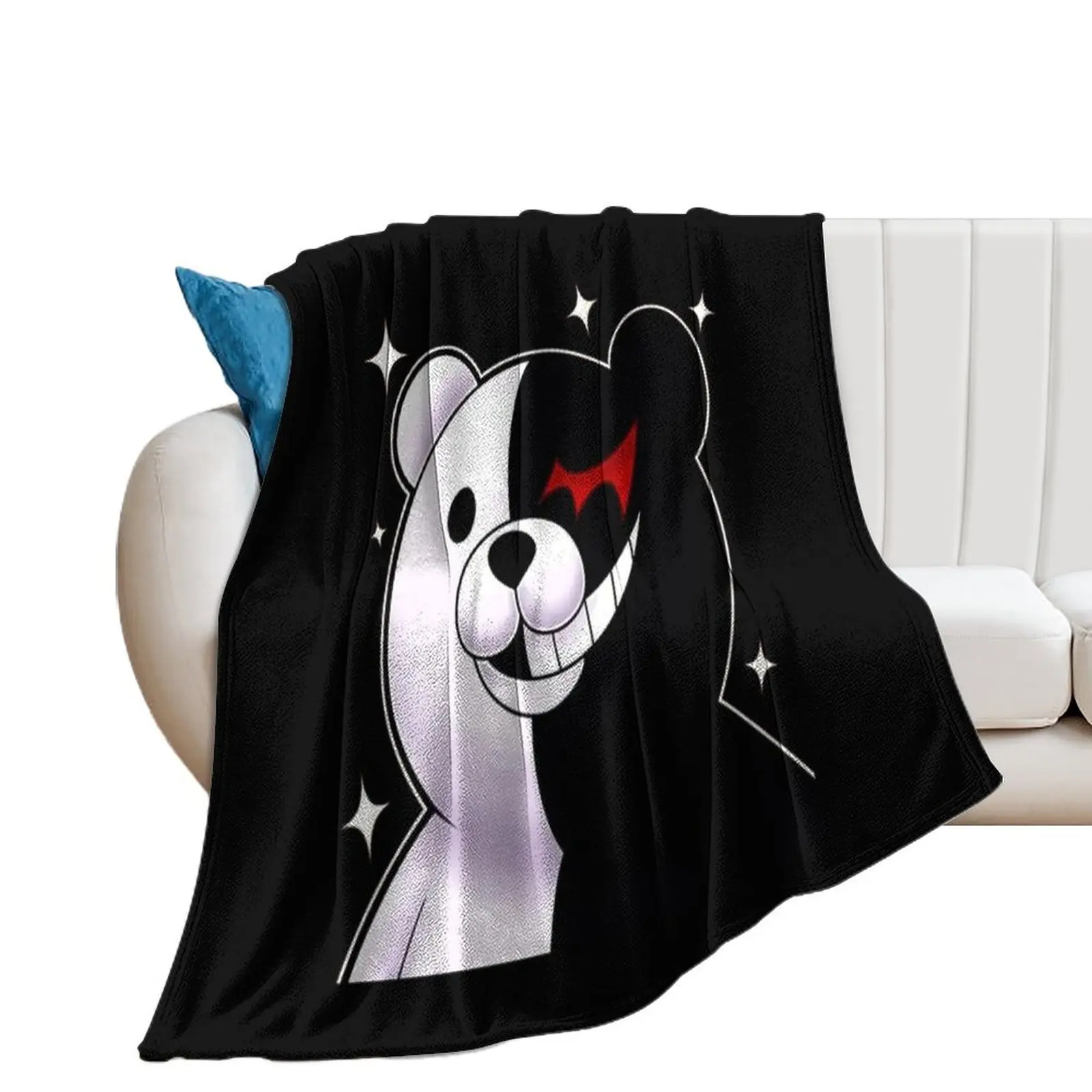 

Monokuma and Monomi Sticker Throw Blanket warm winter Decorative Sofa Blankets