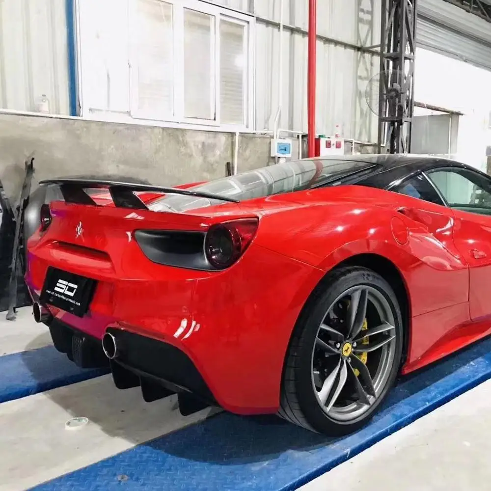 carbon fiber rear wing for Ferrari 488 carbon fiber rear spoiler for Ferrari 488 spider for Ferrari 488 GTB rear spoiler