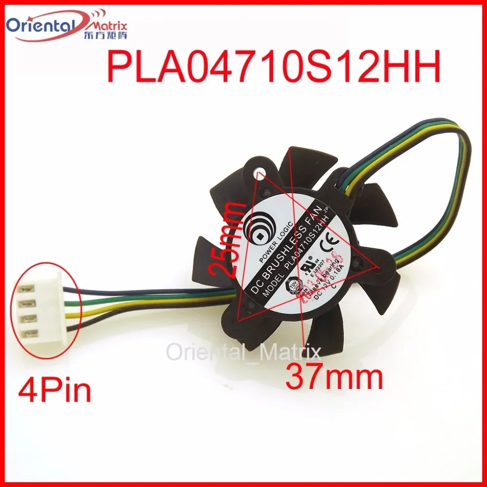 

PLA04710S12HH Cooling Fan 12V 0.18A 37mm Fan 25x25x25mm Graphics Card Cooling Fan 4Wire 4Pin