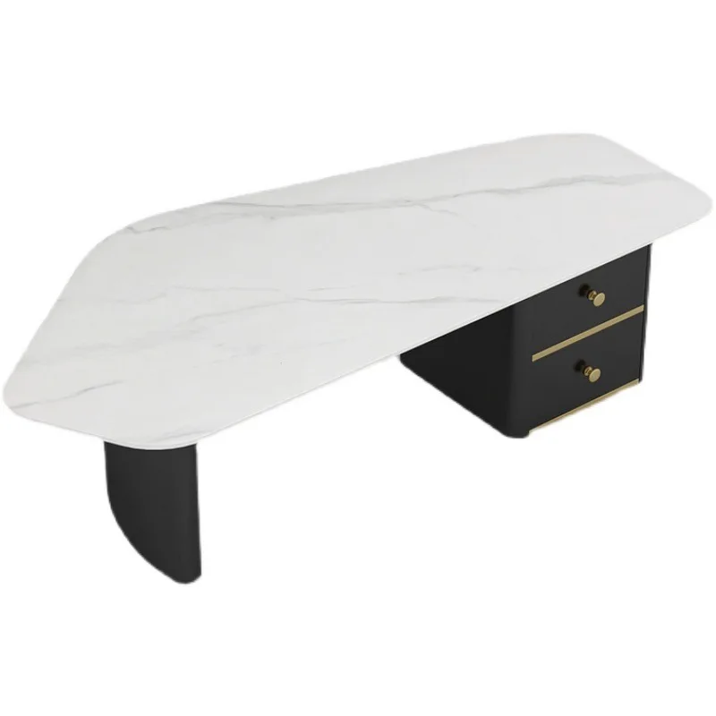 

Light luxury designer special-shaped rock slab coffee table modern simple small table
