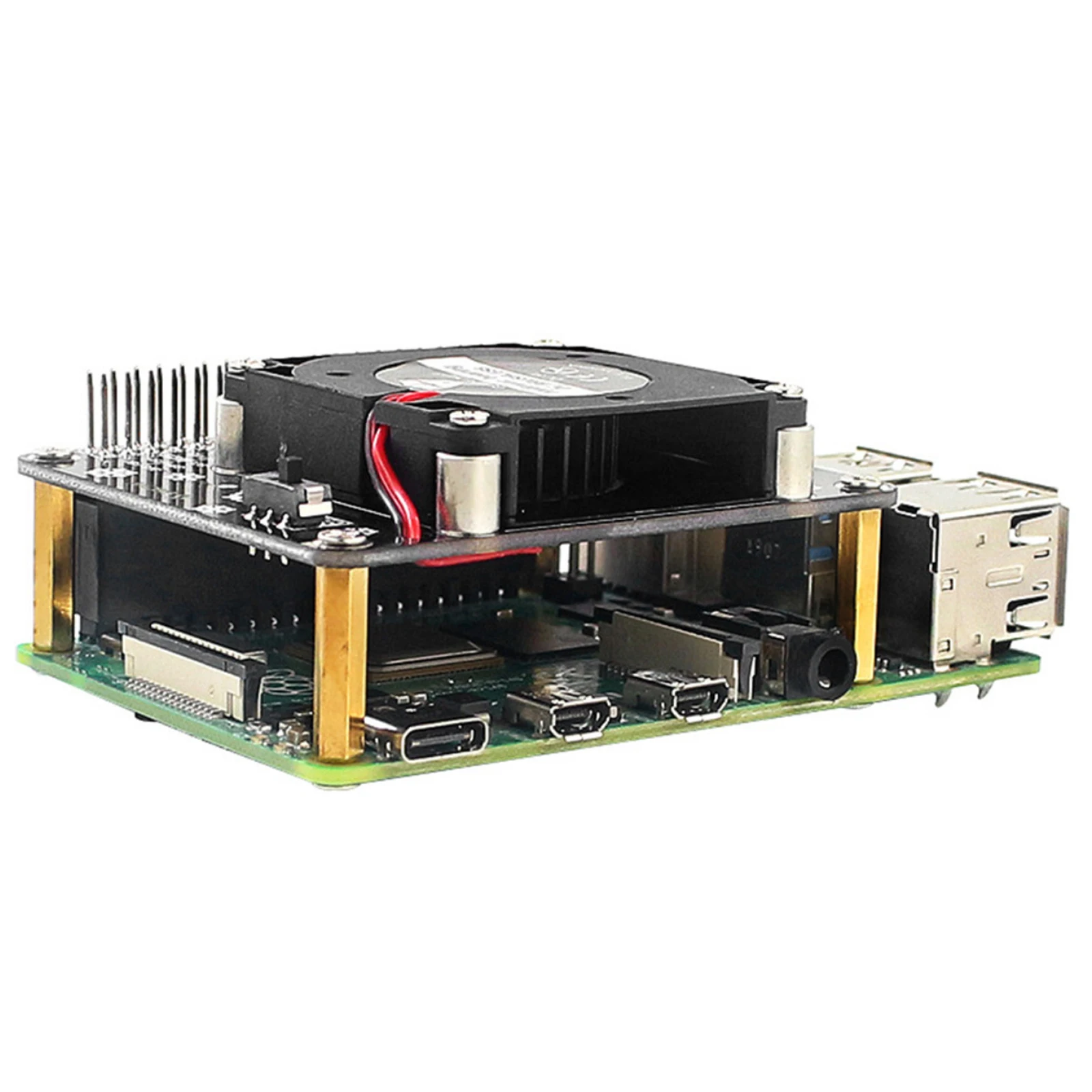 Imagem -02 - Placa de Expansão para Raspberry pi 4b Gpio Ventilador Turbo Ice Luz Led 4b 3b Mais 3b